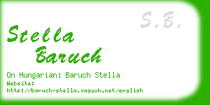 stella baruch business card